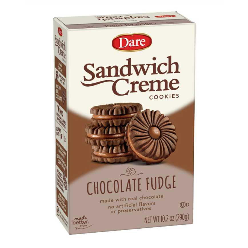 Dare Sandwich Creme Cookies Chocolate Fudge 10.2 oz.