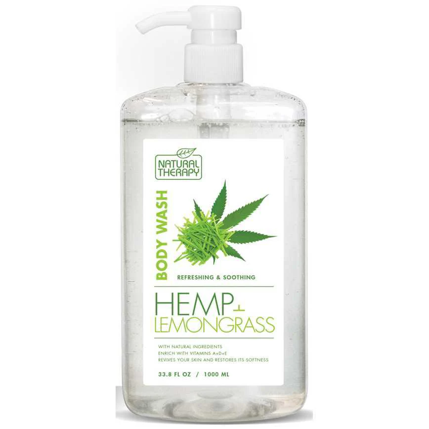 Natural Therapy Hemp & Lemongrass Body Wash 33.8 oz.