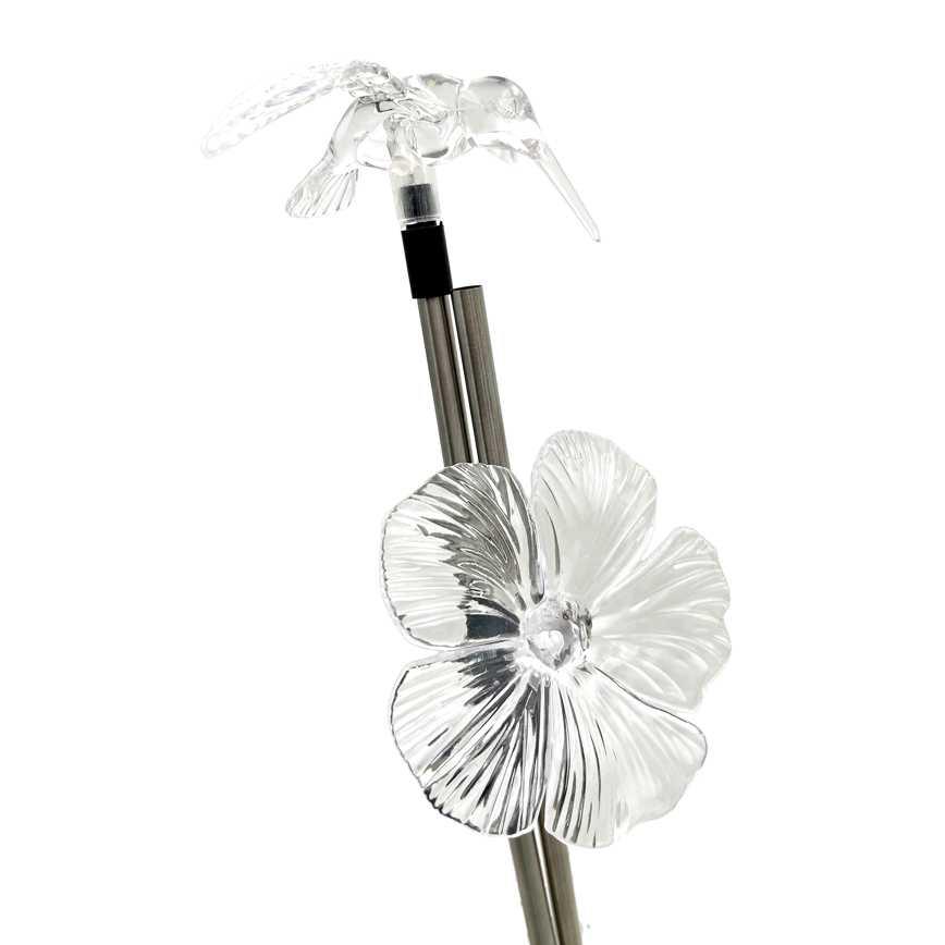 Solar Light Flower Bird Stake - Image 2